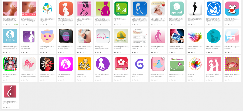 Apps zur Schwangerschaft